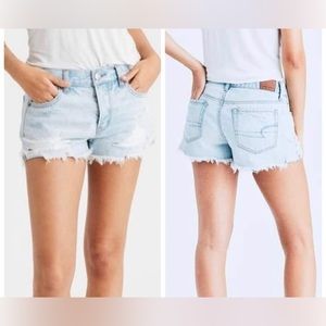 American Eagle AEO, Distressed Tomgirl Shortie Button Fly Shorts